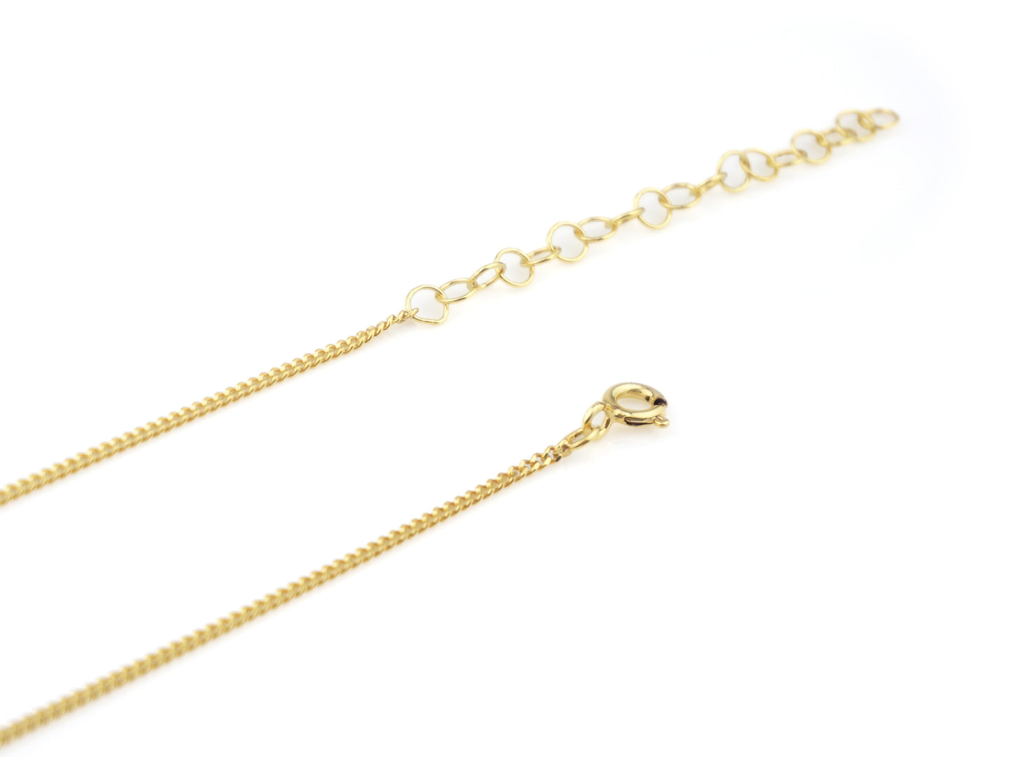 Fio Barbela fina, Prata de Lei 925 Dourada - Pormenor fio ajustável