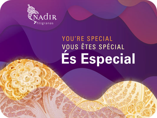 Cartão Oferta Digital "És Especial", Ofereça Filigrana Portuguesa