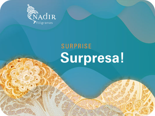 Cartão Oferta Digital "Surpresa!", Ofereça Filigrana Portuguesa