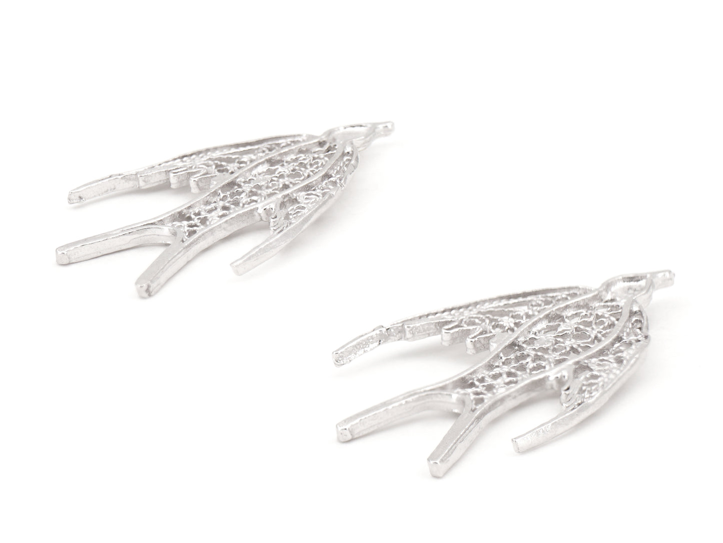 Brincos Mini Andorinha, Filigrana Portuguesa, Prata de Lei 925 - Perspectiva