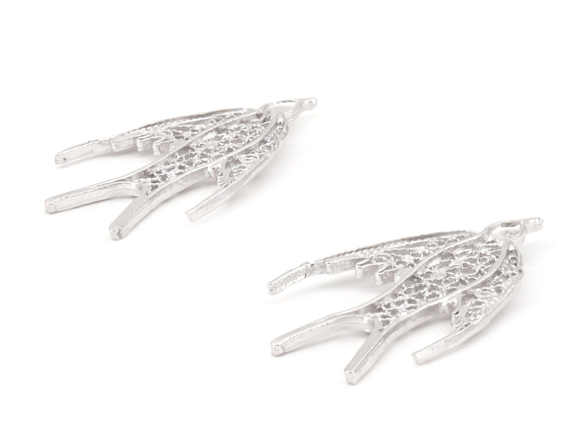 Brincos Mini Andorinha, Filigrana Portuguesa, Prata de Lei 925 - Perspectiva