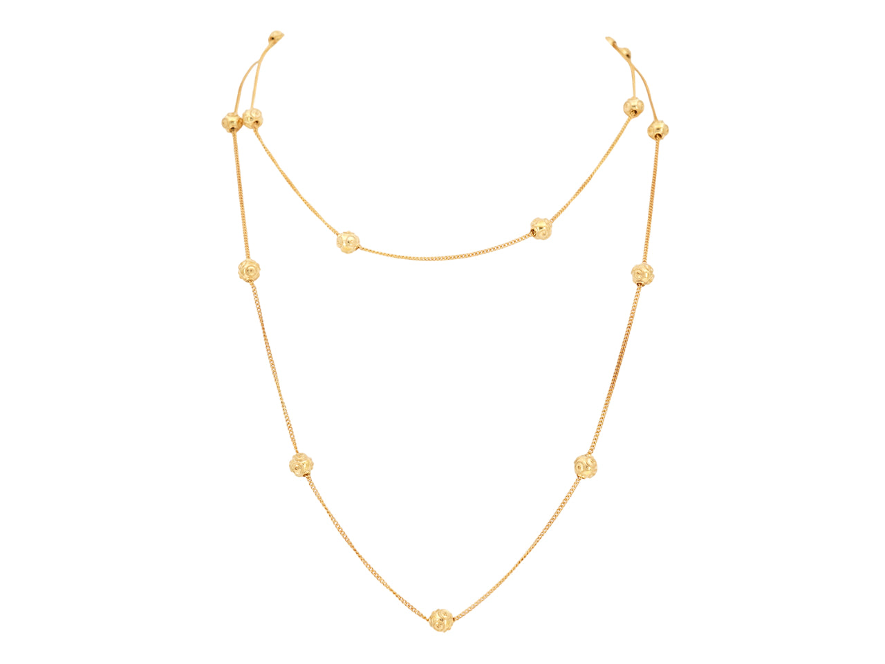 Dois Colares Contas de Viana Pequenas, Filigrana Portuguesa, Prata de Lei 925 Dourada