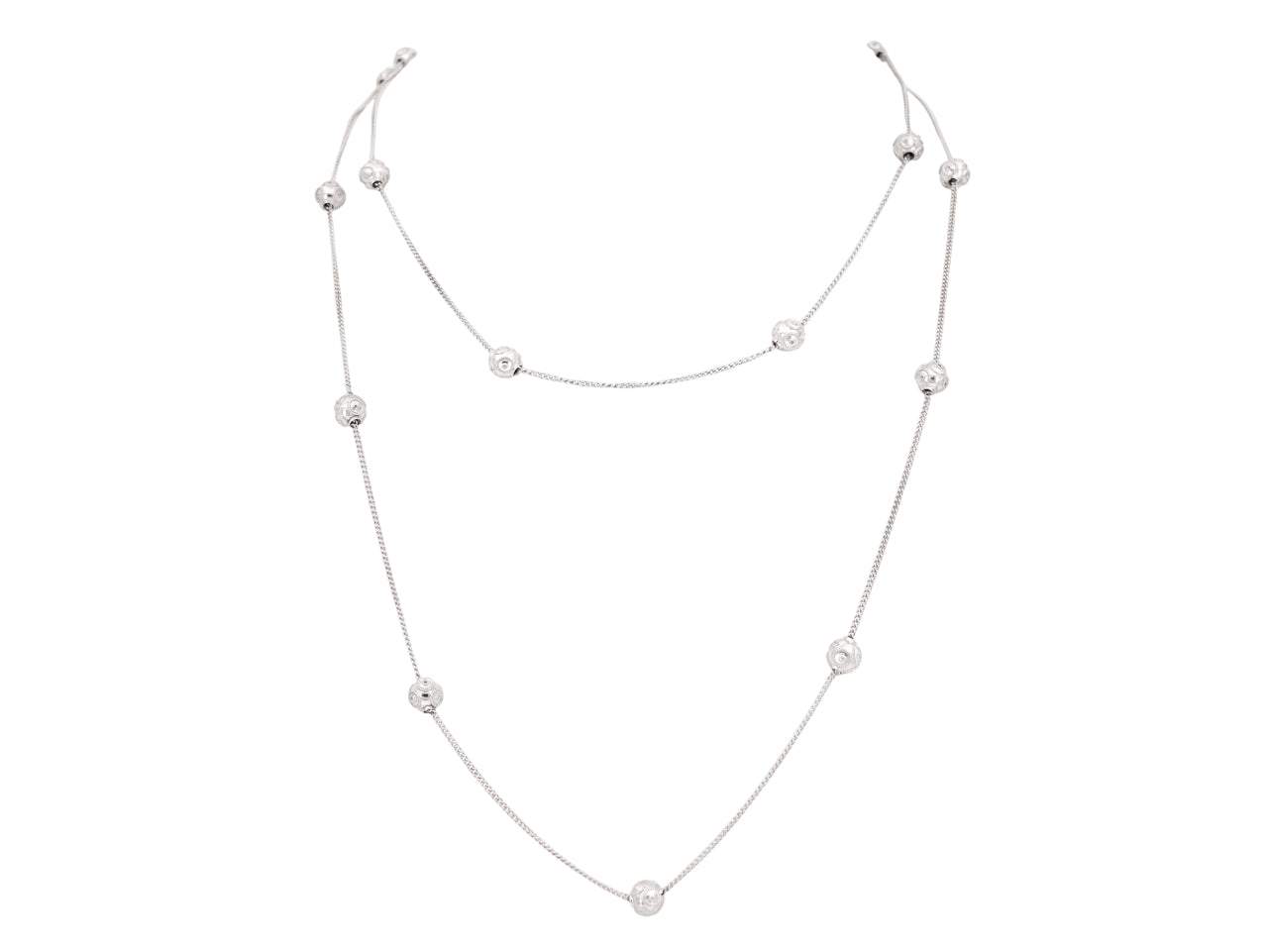 Dois Colares Contas de Viana Pequenas, Filigrana Portuguesa, Prata de Lei 925