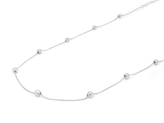 Colar Nove Contas de Viana Pequenas, Filigrana Portuguesa, Prata de Lei 925