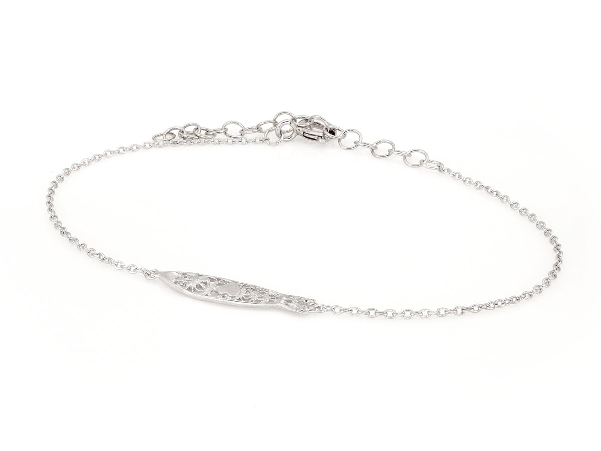 Pulseira Mini Sardinha, Filigrana Portuguesa, Prata de Lei 925
