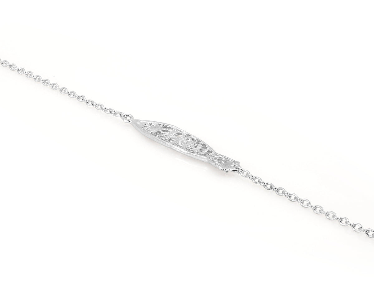 Pulseira Mini Sardinha, Filigrana Portuguesa, Prata de Lei 925 - Pormenor, Perspectiva Vista de Trás