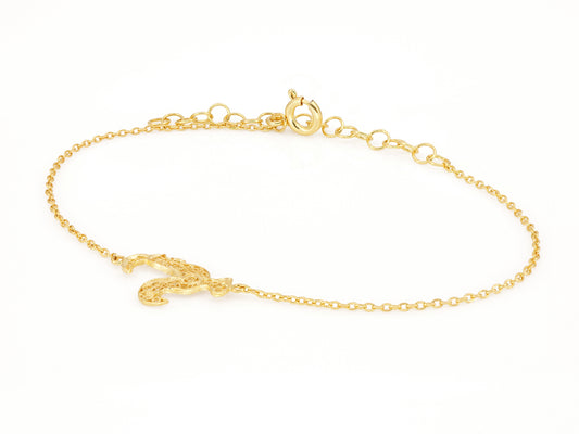 Pulseira Mini Galo de Barcelos, Filigrana Portuguesa, Prata de Lei 925 Dourada