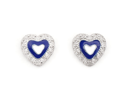 Brincos Coração Caramujo, Filigrana Portuguesa, Prata de Lei 925 - Vista de Frente