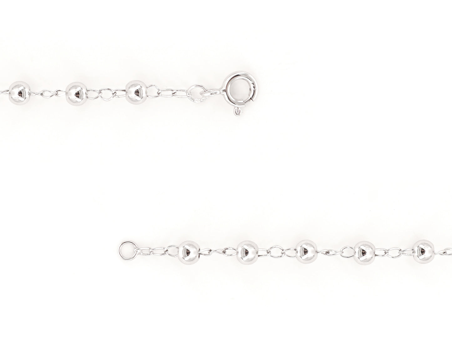 Colar Terço Filigrana Contas Lisas, Filigrana Portuguesa, Prata de Lei 925 - Pormenor Fecho
