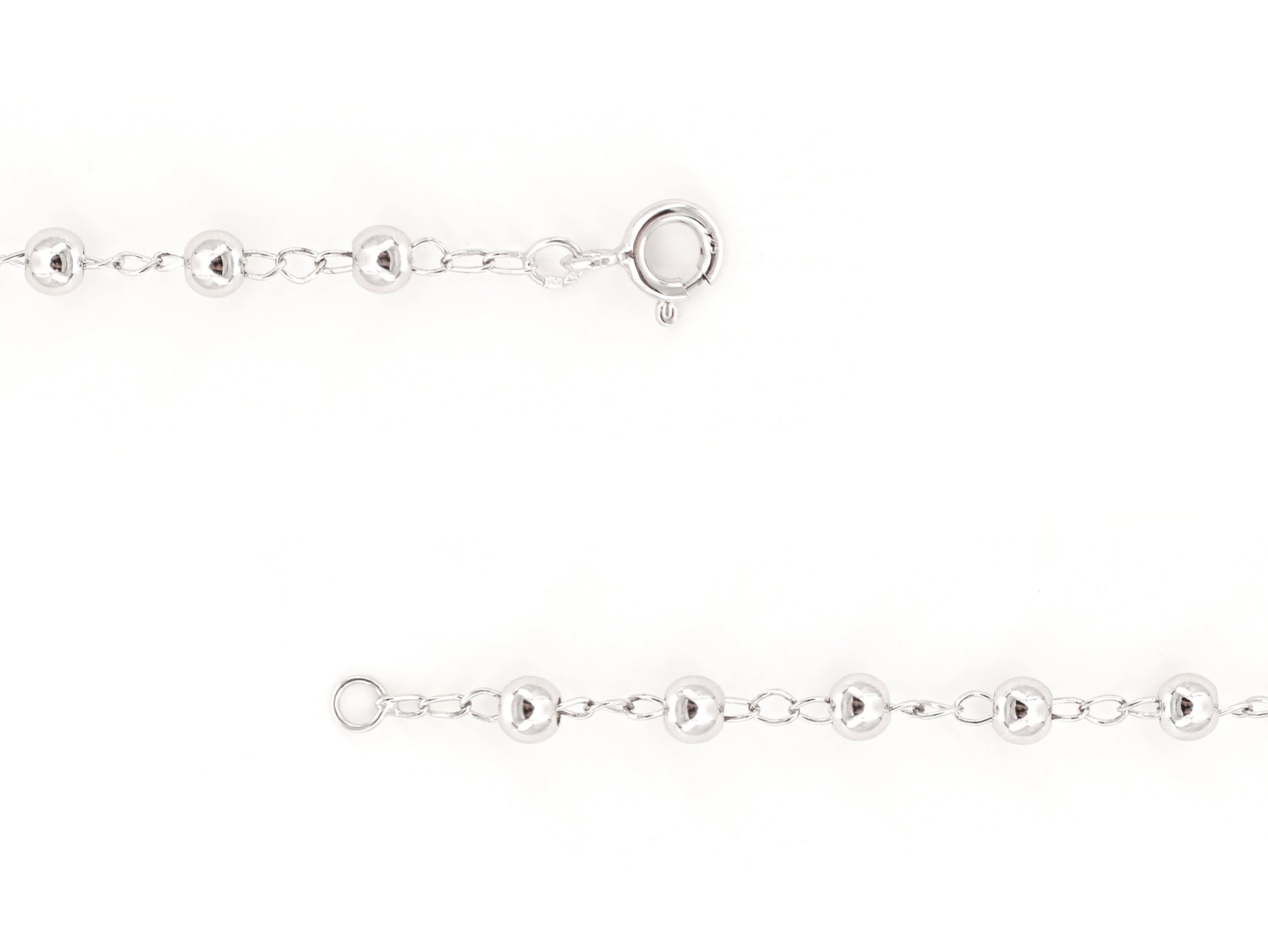 Colar Terço Filigrana Contas Lisas, Filigrana Portuguesa, Prata de Lei 925 - Pormenor Fecho