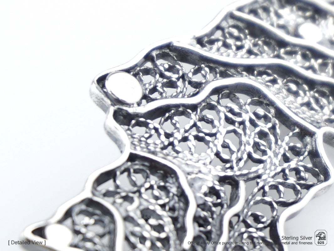 Alfinete Mapa de Portugal, Filigrana Portuguesa, Prata de Lei 925 - Pormenor