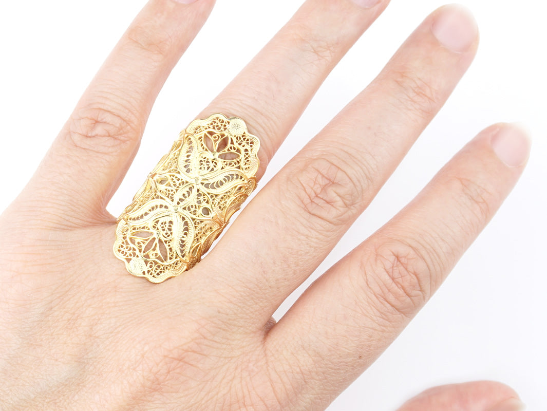 Bague Classique Réglable en Filigrane Portugaise – NADIR Filigranas