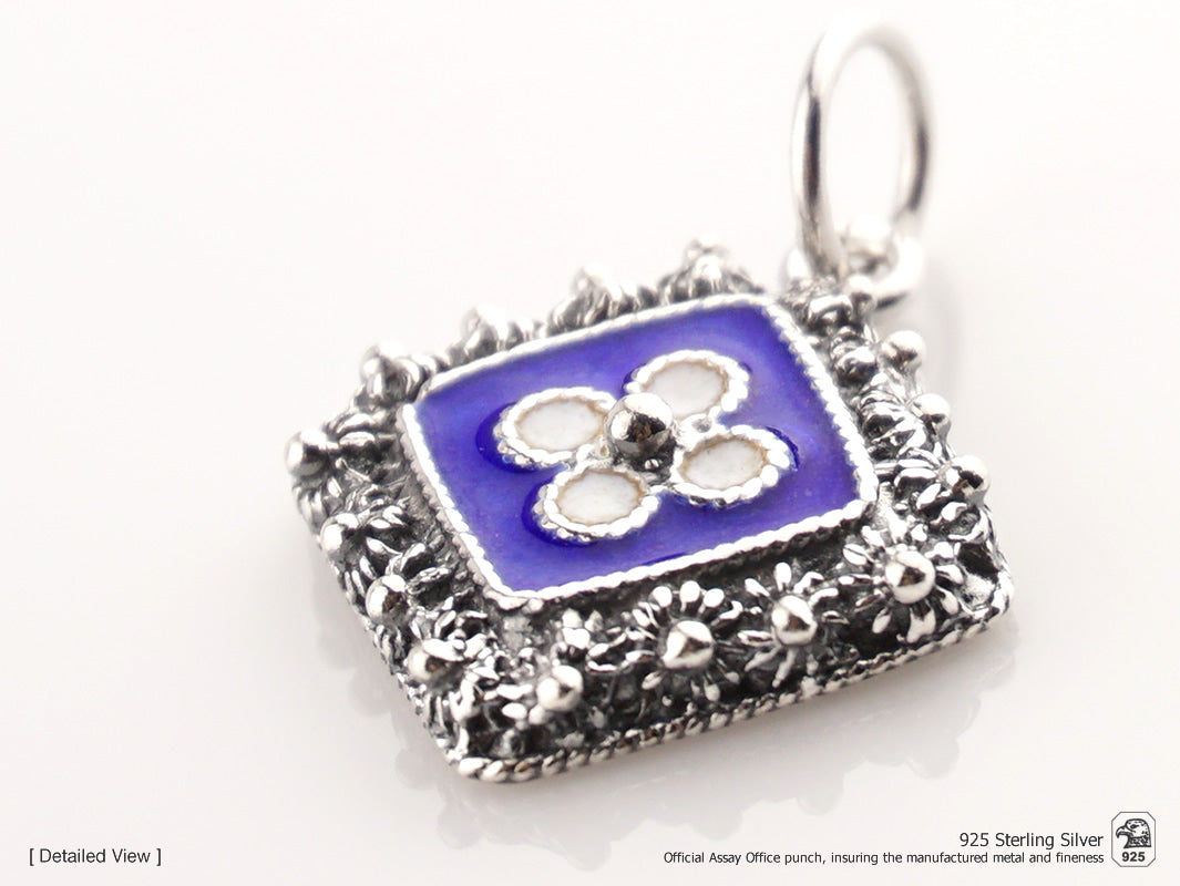 Medalha Caramujo Quadrado, Filigrana Portuguesa, Prata de Lei 925 - Perspectiva