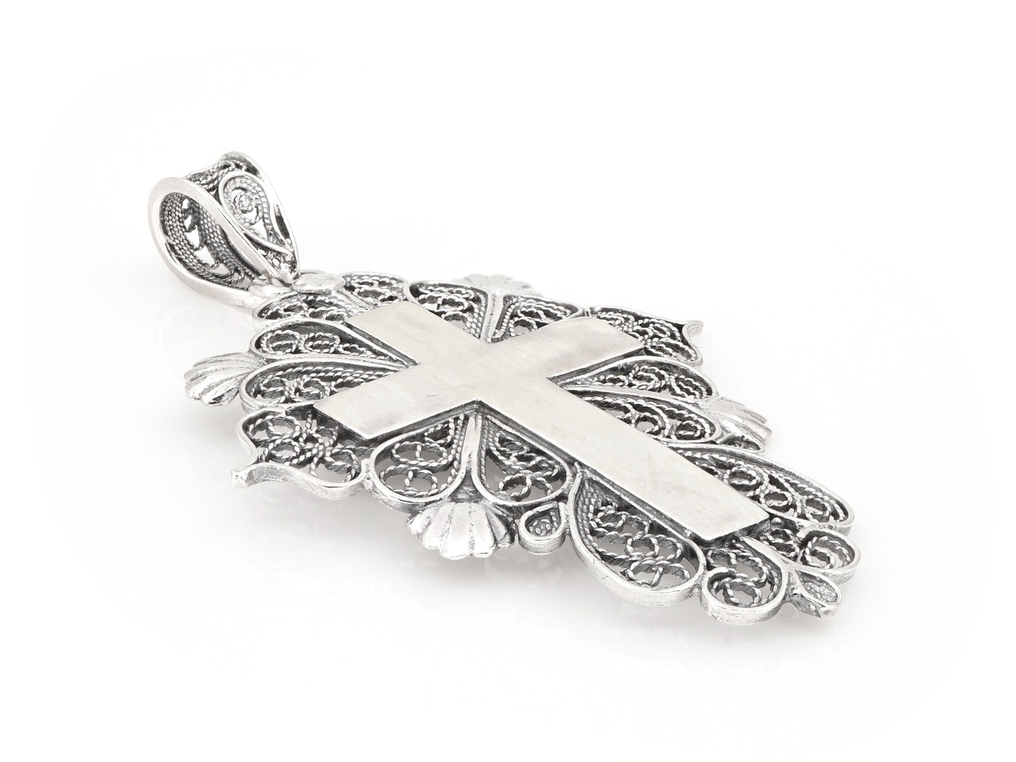 Medalha Cruz Esplendorosa, Filigrana Portuguesa, Prata de Lei 925 - Vista de Trás