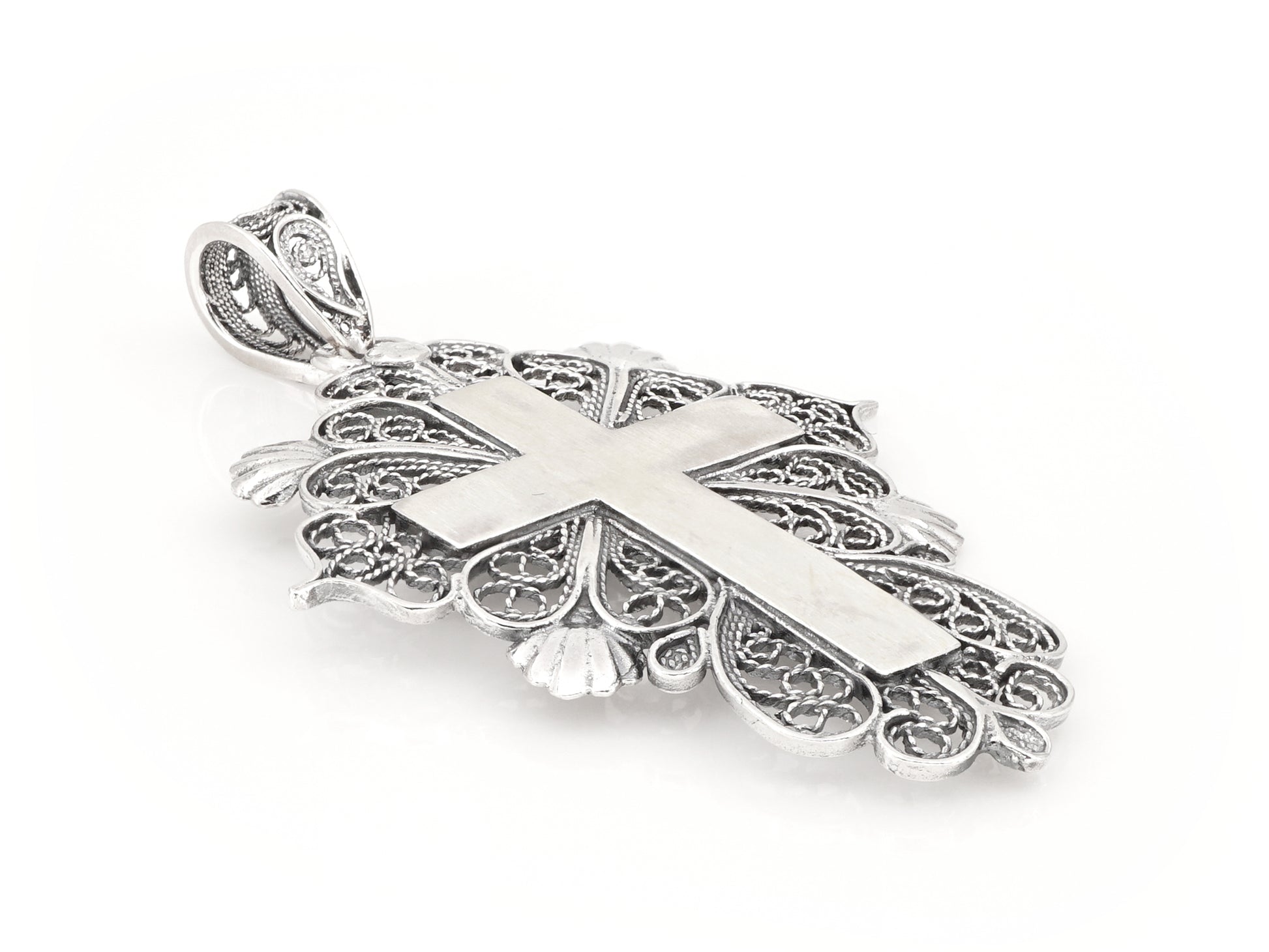 Medalha Cruz Esplendorosa, Filigrana Portuguesa, Prata de Lei 925 - Vista de Trás