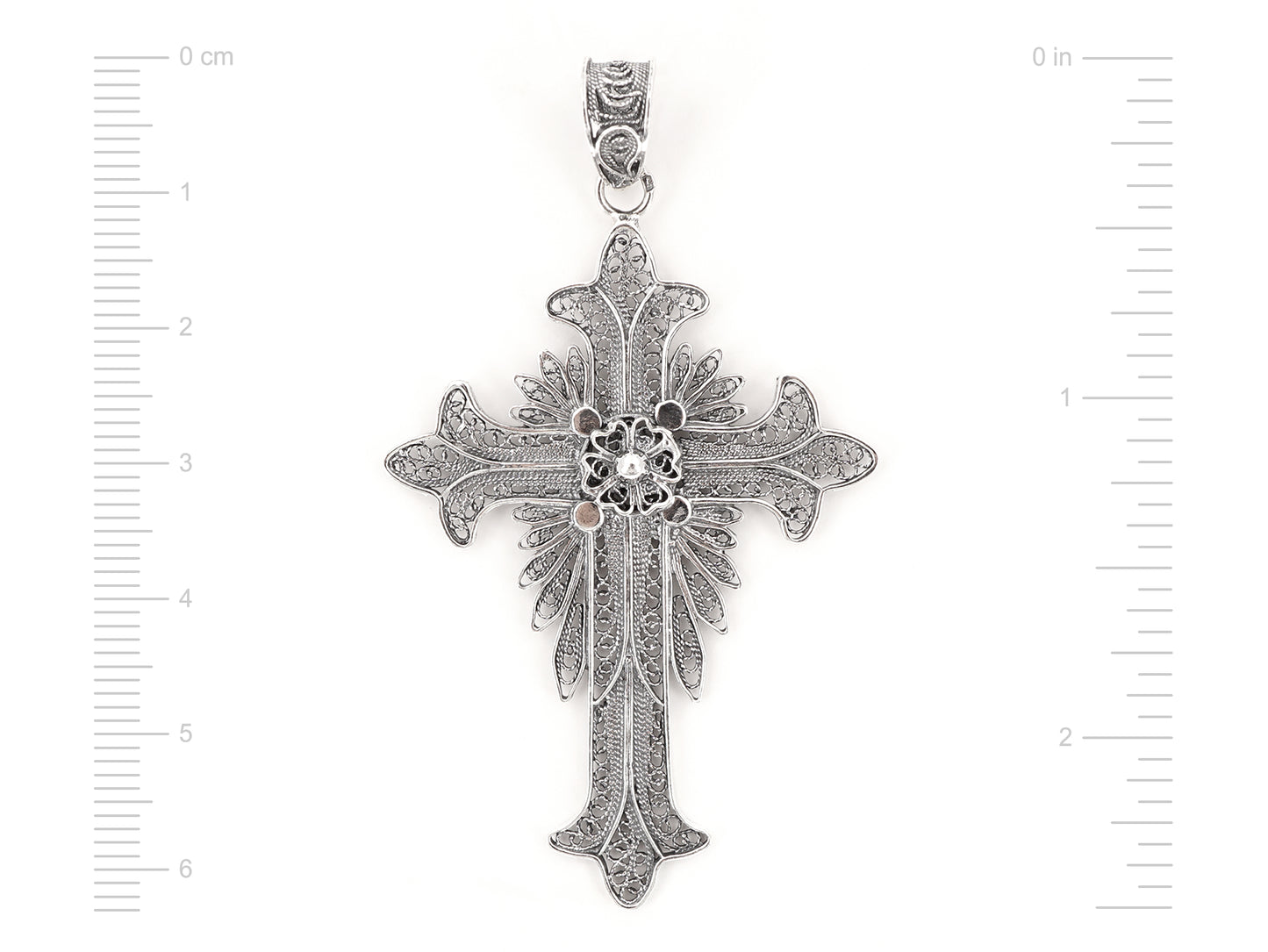 Medalha Cruz, Filigrana Portuguesa, Prata de Lei 925 - Medidas