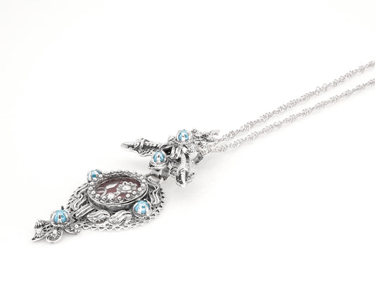 Colar Torcido com Relicário / Custódia Pequeno, Filigrana Portuguesa, Prata de Lei 925