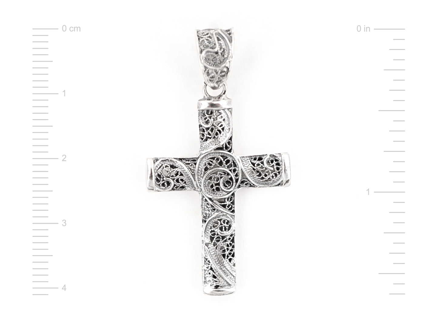 Medalha Cruz, Filigrana Portuguesa, Prata de Lei 925 - Medidas