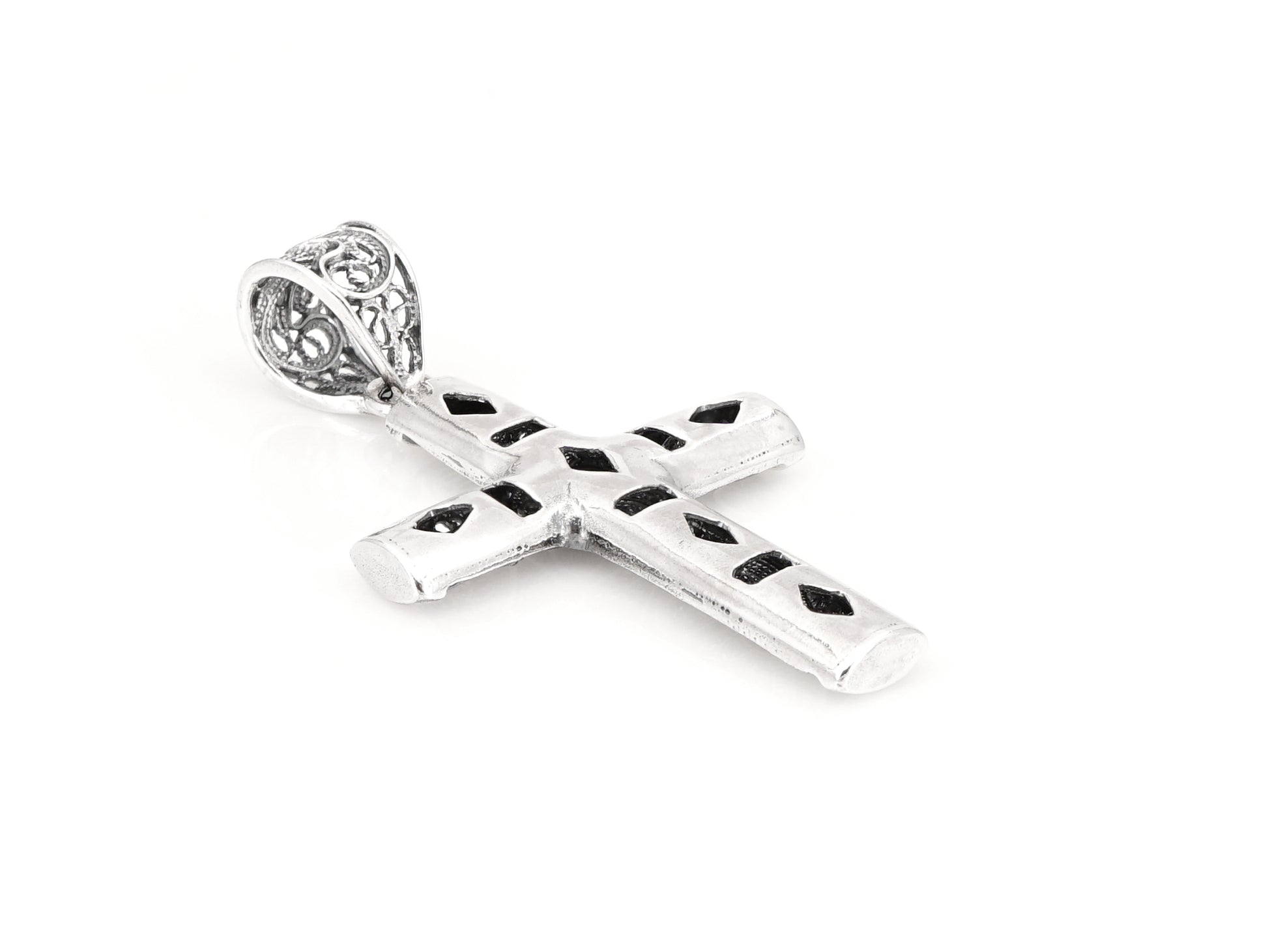 Medalha Cruz, Filigrana Portuguesa, Prata de Lei 925 - Vista de Trás