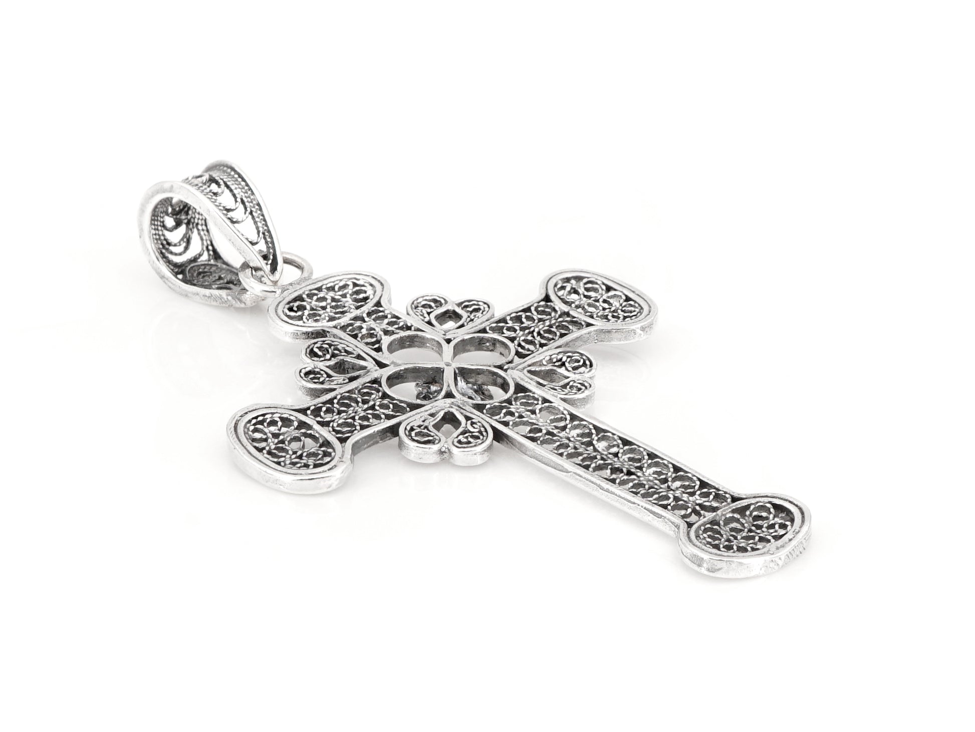 Medalha Cruz, Filigrana Portuguesa, Prata de Lei 925 - Vista de Trás