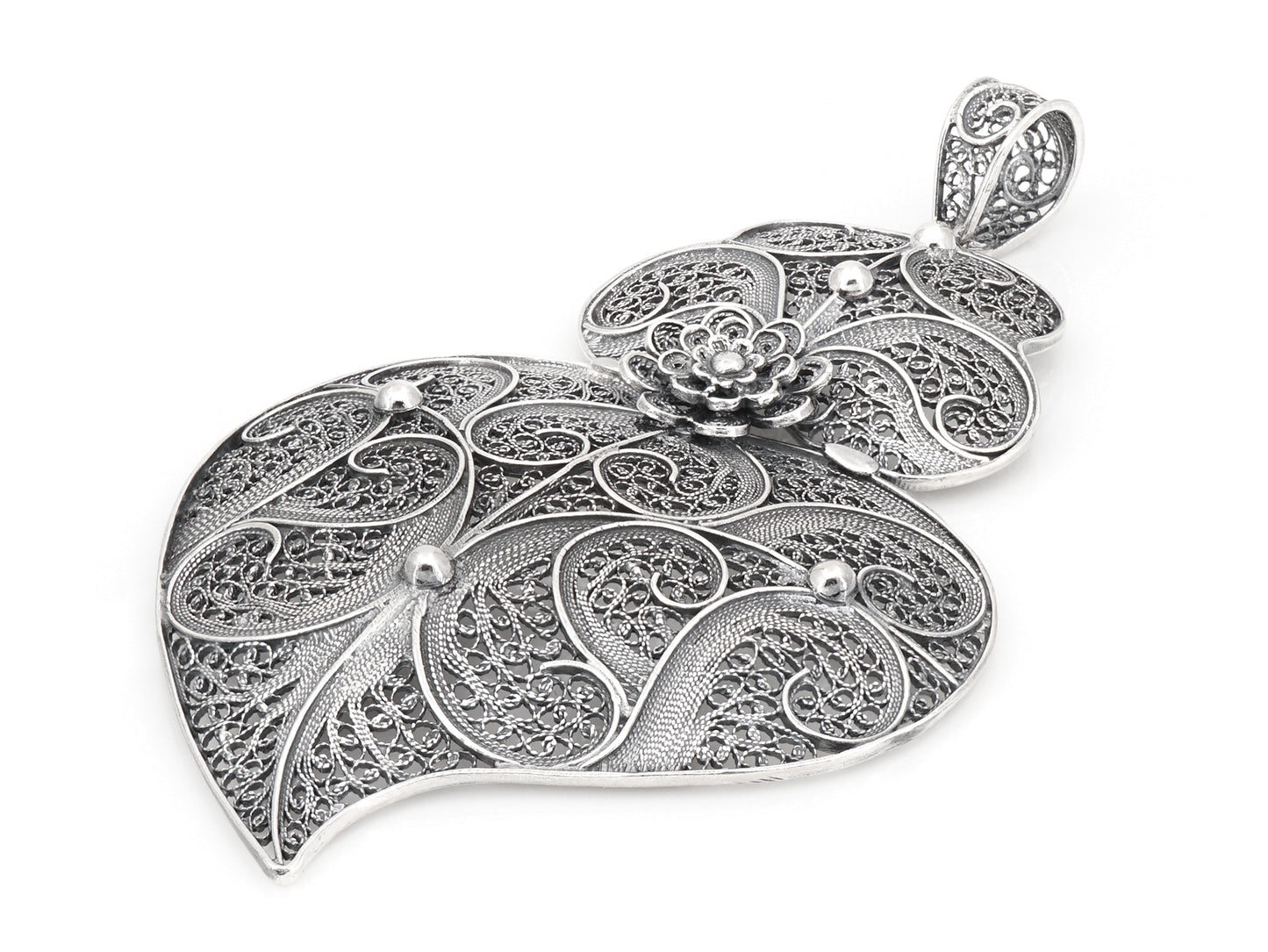 Medalha Coração de Viana Grande, Filigrana Portuguesa, Prata de Lei 925 - Perspectiva