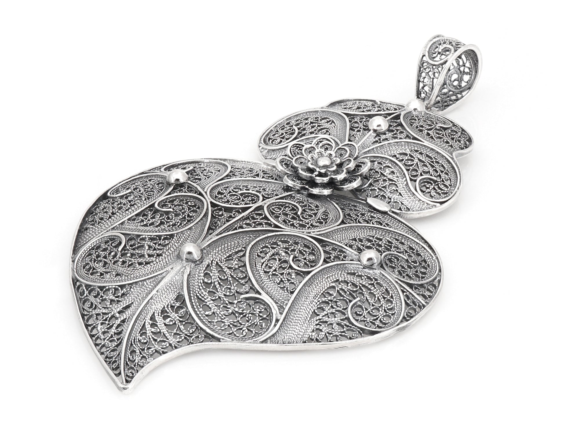 Medalha Coração de Viana Grande, Filigrana Portuguesa, Prata de Lei 925 - Perspectiva