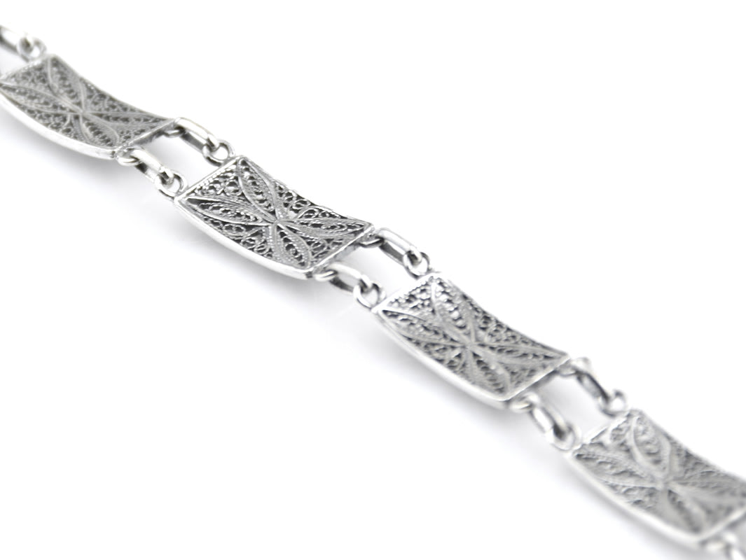 Pulseira Rectângulos, Filigrana Portuguesa, Prata de Lei 925 - Pormenor, Vista de Trás