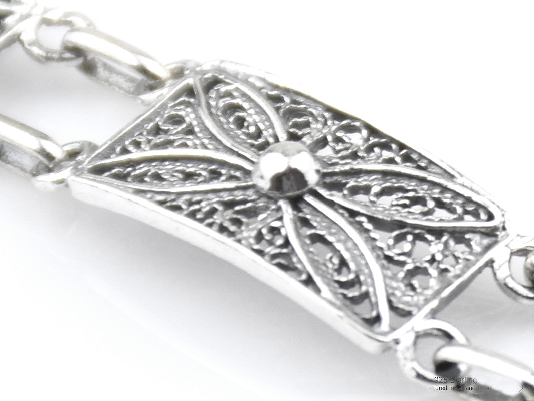 Pulseira Rectângulos, Filigrana Portuguesa, Prata de Lei 925 - Pormenor