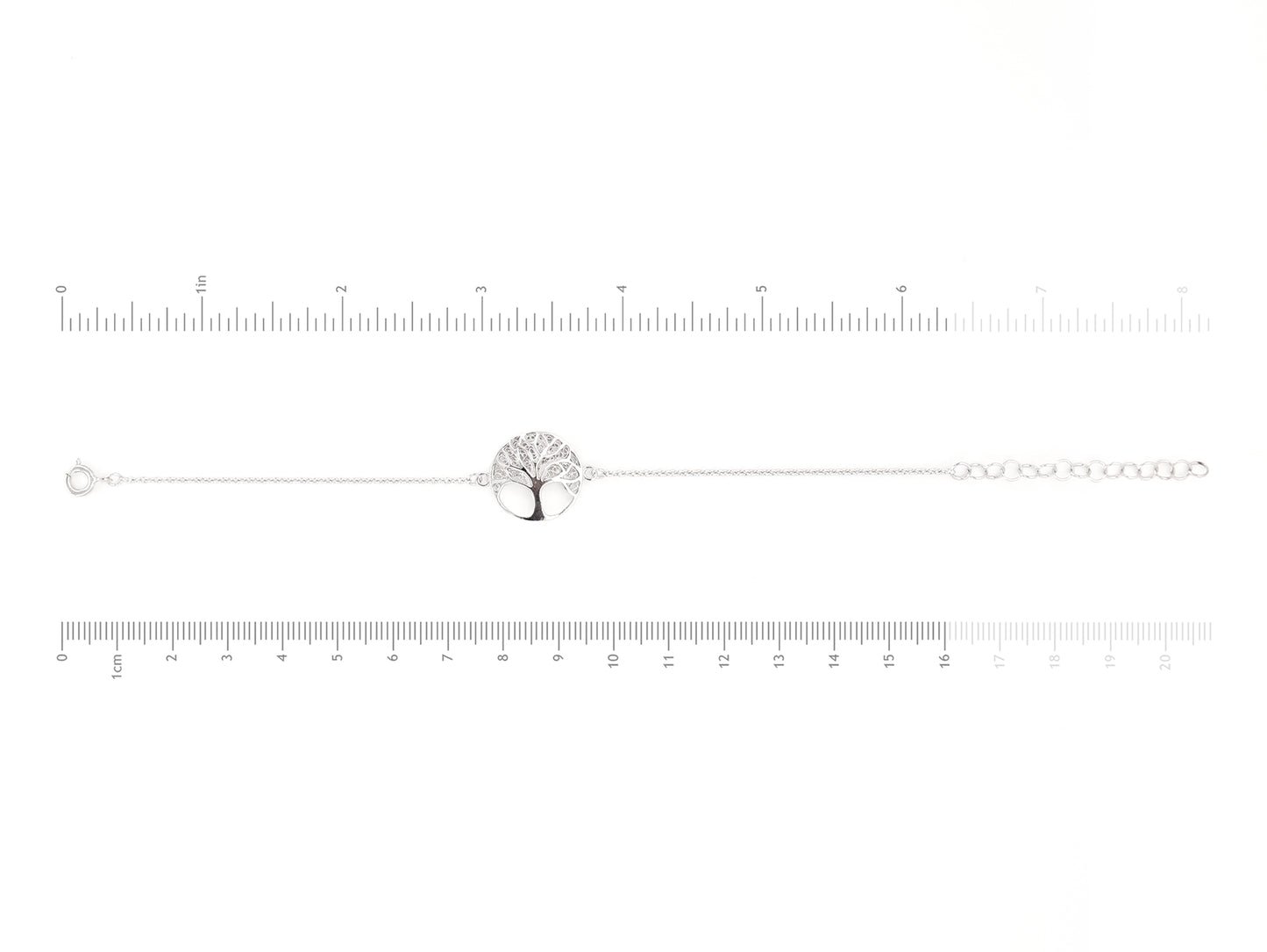 Pulseira Árvore da Vida, Filigrana Portuguesa, Prata de Lei 925 - Medidas