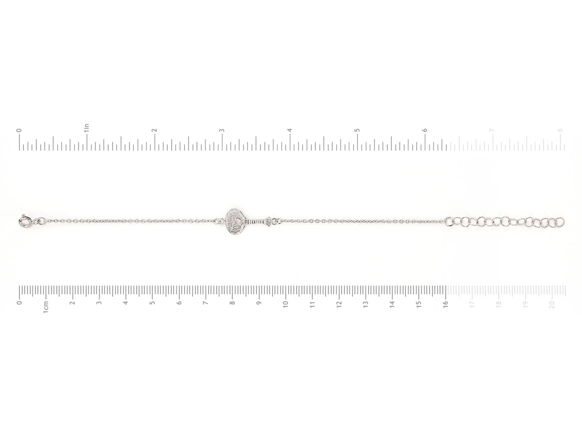 Pulseira Mini Guitarra Portuguesa, Filigrana Portuguesa, Prata de Lei 925 - Medidas
