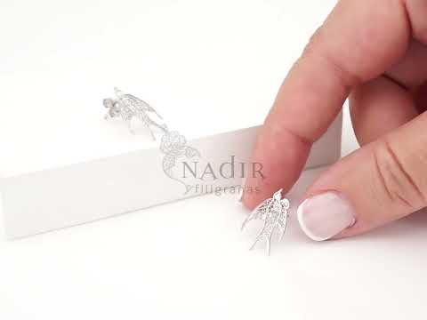 Brincos Mini Andorinha, Filigrana Portuguesa, Prata de Lei 925 - Vídeo