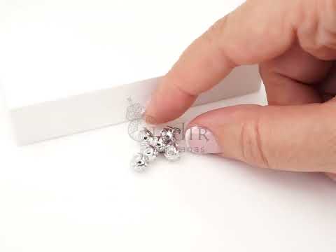 Medalha Cruz Pequena de Contas de Viana 6mm, Filigrana Portuguesa, Prata de Lei 925 - Vídeo