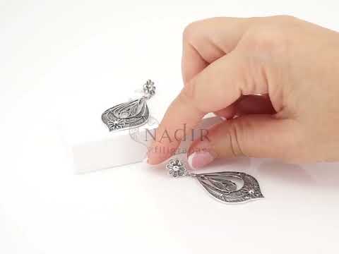 Brincos Lágrima Rica Grandes, Filigrana Portuguesa, Prata de Lei 925 - Vídeo