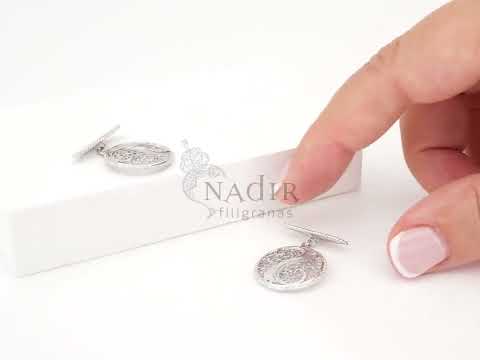 Botões de Punho Redondos com Onda, Filigrana Portuguesa, Prata de Lei 925 - Vídeo