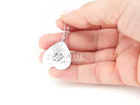 Colar Esferas com Coração Invertido ESTREITO, Prata de Lei 925 - Vídeo