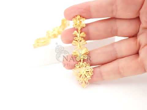 Brincos Compridos Laços Articulados, Filigrana Portuguesa, Prata de Lei 925 Dourada - Vídeo