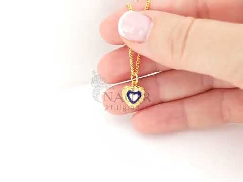 Colar Coração Caramujo, Filigrana Portuguesa, Prata de Lei 925 Dourada - Vídeo