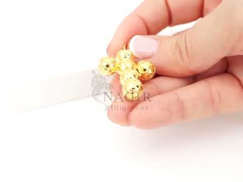 Medalha Cruz Média de Contas de Viana, Filigrana Portuguesa, Prata de Lei 925 Dourada - Vídeo