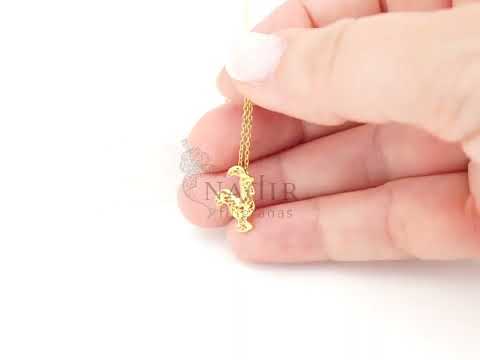 Colar Mini Galo de Barcelos, Filigrana Portuguesa, Prata de Lei 925 Dourada - Vídeo