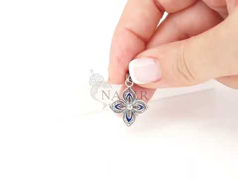 Medalha Flor Clássica com Esmalte, Filigrana Portuguesa, Prata de Lei 925 - Vídeo