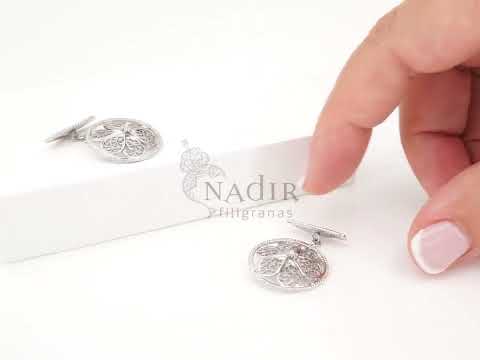 Botões de Punho Redondos Herança, Filigrana Portuguesa, Prata de Lei 925 - Vídeo