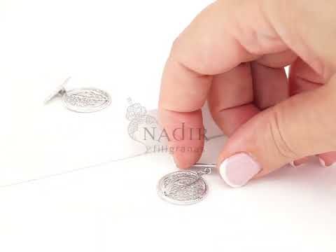 Botões de Punho Redondos com Pevide, Filigrana Portuguesa, Prata de Lei 925 - Vídeo