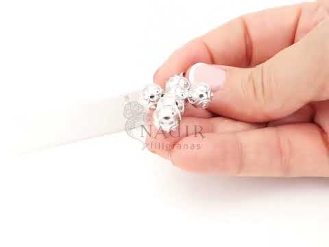 Medalha Cruz Média de Contas de Viana 8mm, Filigrana Portuguesa, Prata de Lei 925 - Vídeo