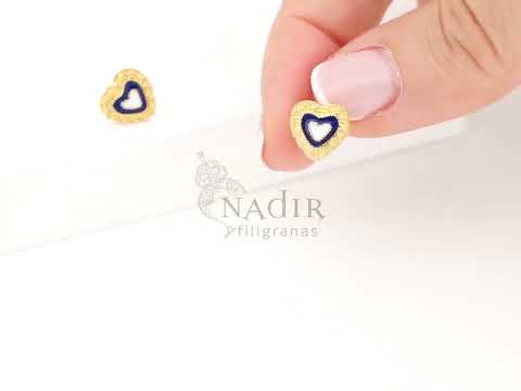 Brincos Coração Caramujo, Filigrana Portuguesa, Prata de Lei 925 Dourada - Vídeo