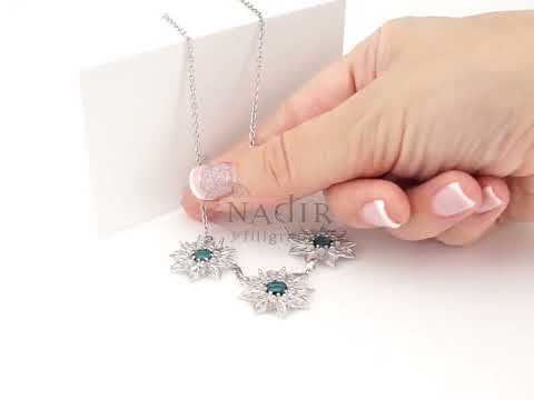 Colar Flores Ricas com Pedras, Filigrana Portuguesa, Prata de Lei 925 - Vídeo