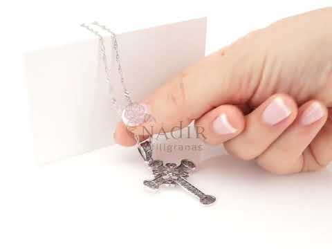 Colar Torcido com Cruz, Filigrana Portuguesa, Prata de Lei 925 - Vídeo