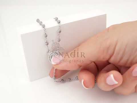 Colar Terço Filigrana Contas Rendilhadas, Filigrana Portuguesa, Prata de Lei 925 - Vídeo