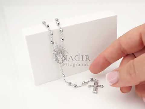 Colar Terço Filigrana Contas Lisas, Filigrana Portuguesa, Prata de Lei 925 - Vídeo