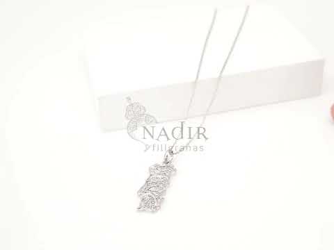 Colar Mapa de Portugal Médio, Filigrana Portuguesa, Prata de Lei 925 - Vídeo