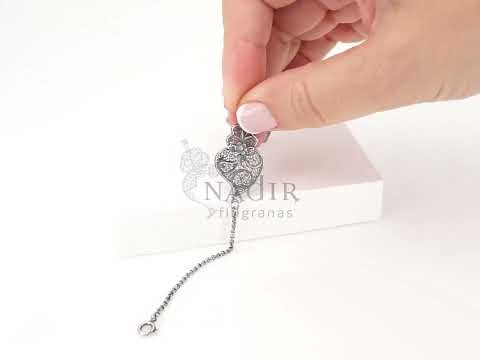 Pulseira com Coração de Viana, Filigrana Portuguesa, Prata de Lei 925 - Vídeo
